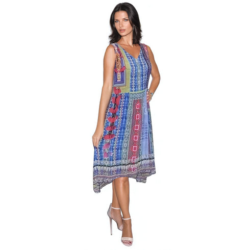 Flash Sale: Vintage Print Crinkle Dress - DR762